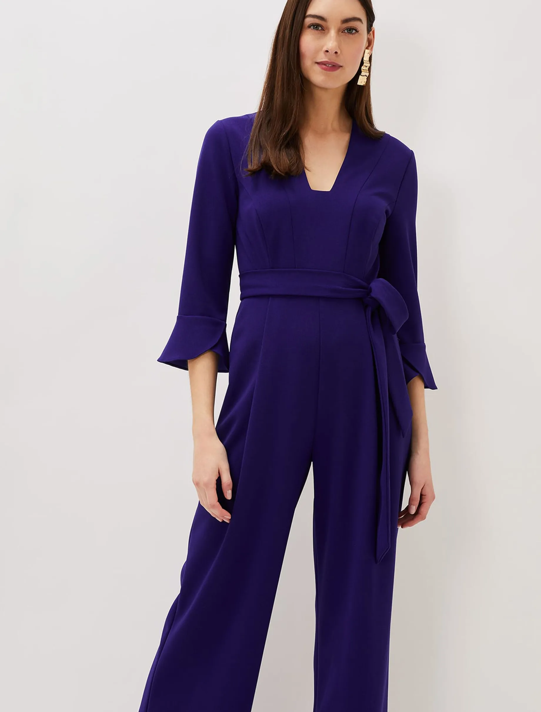 Eydie Fluted Sleeve Jumpsuit