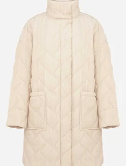 Fae Textured Quilted Longline Coat