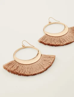 Fan Detail Drop Earring