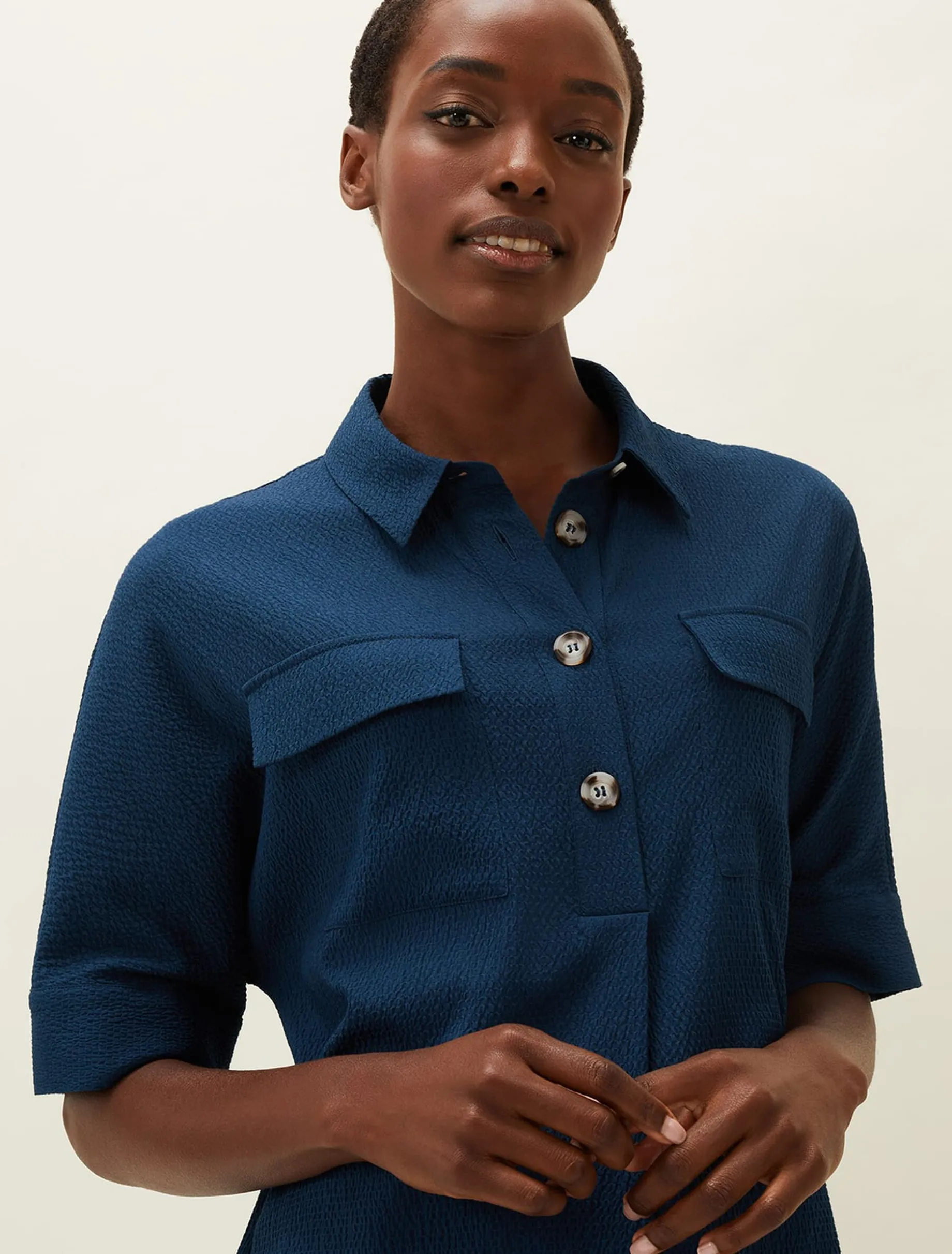 Faye Textured Tunic Dress