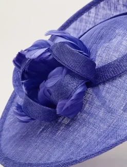 Feather Flower Large Disc Fascinator