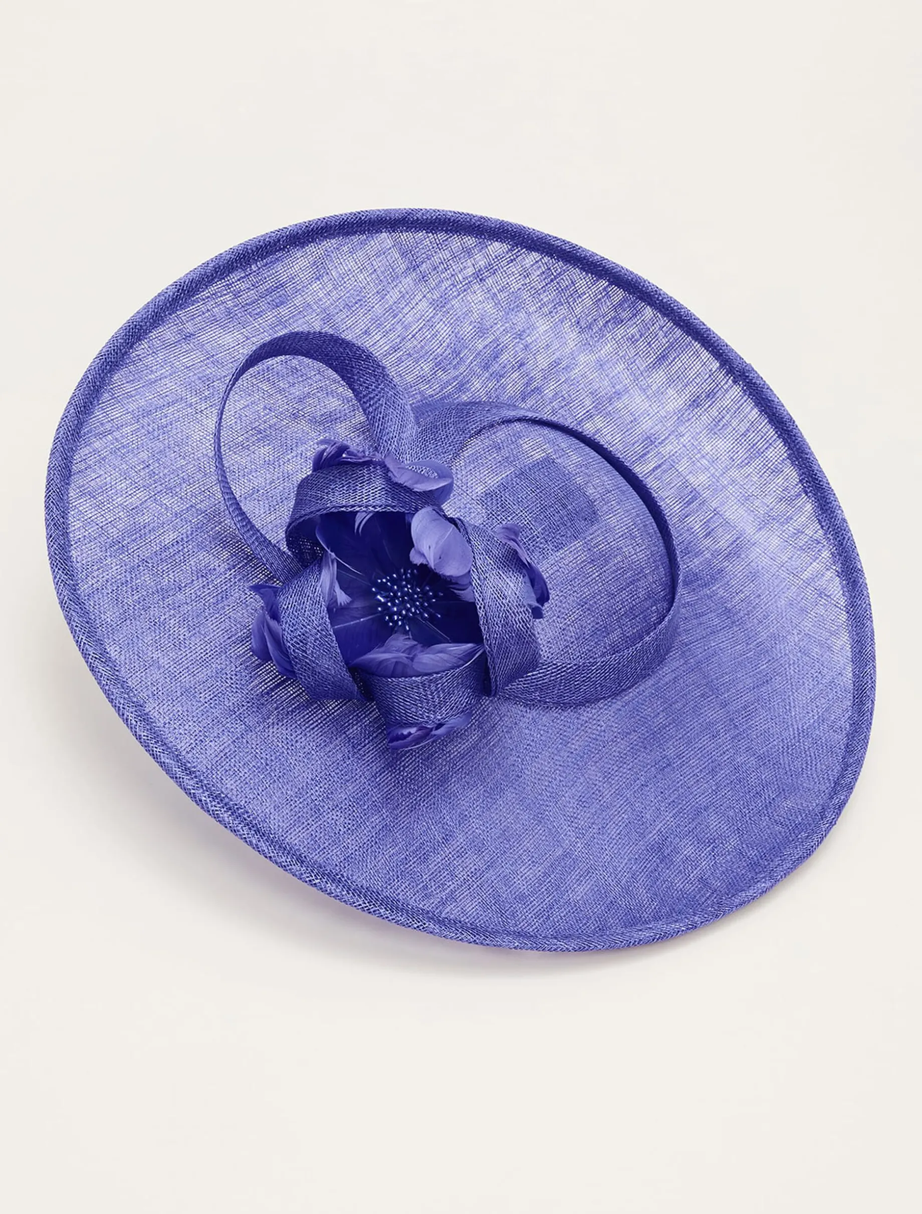 Feather Flower Large Disc Fascinator