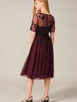 Felicia Embroidered Tulle Dress