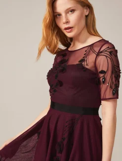 Felicia Embroidered Tulle Dress