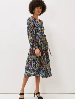 Fenella Ditsy Print Pleated Dress