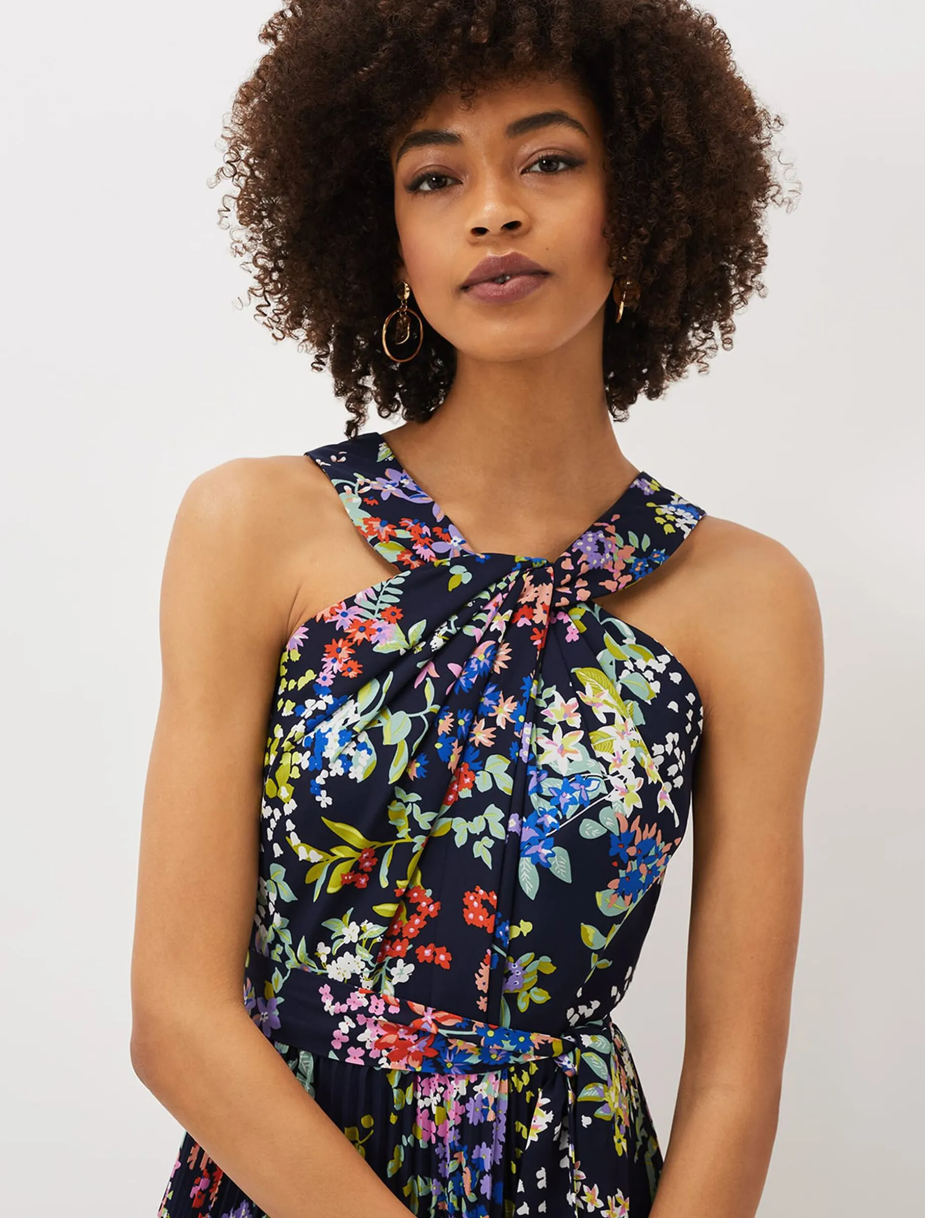 Fenella Pleated Floral Dress