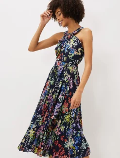 Fenella Pleated Floral Dress