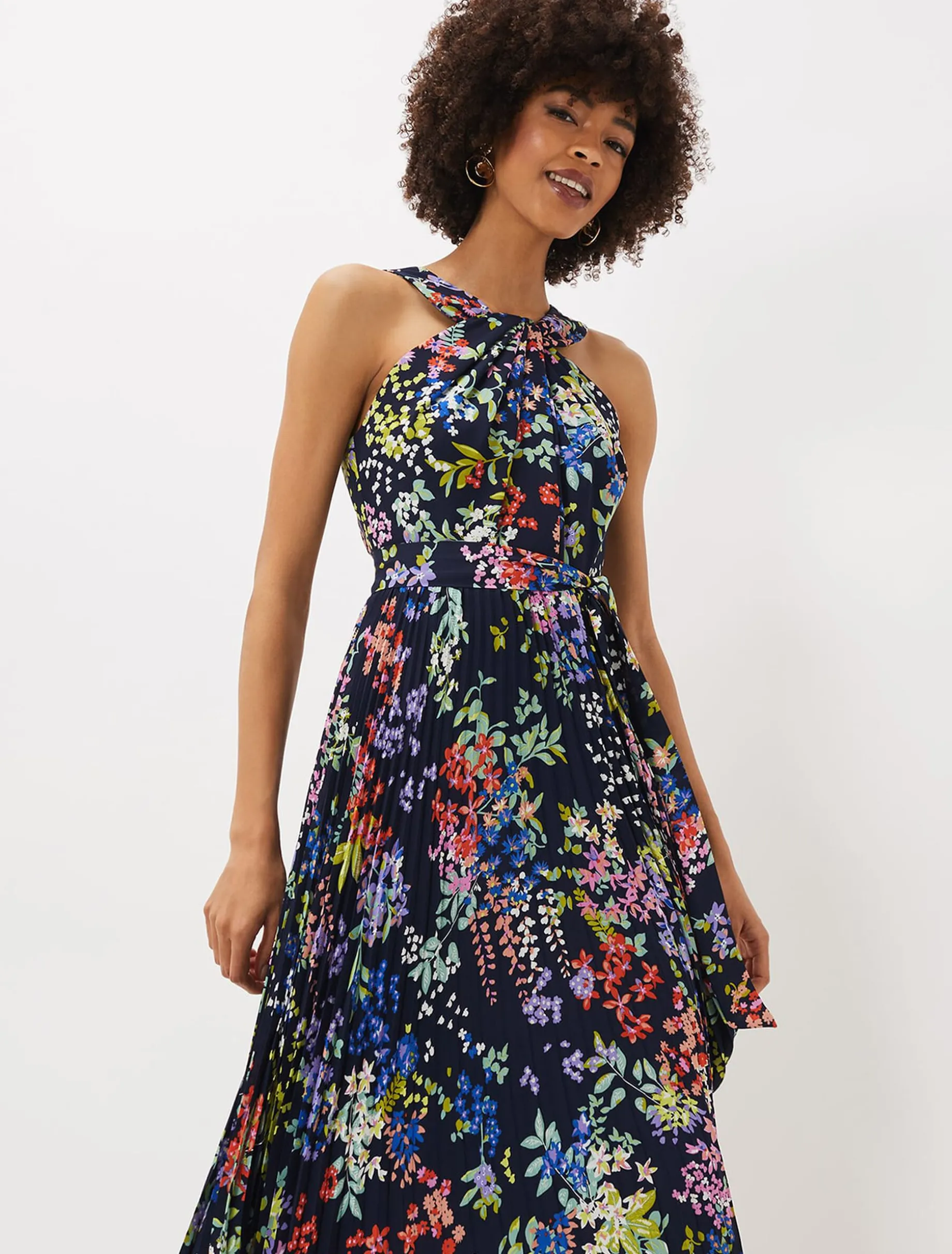 Fenella Pleated Floral Dress