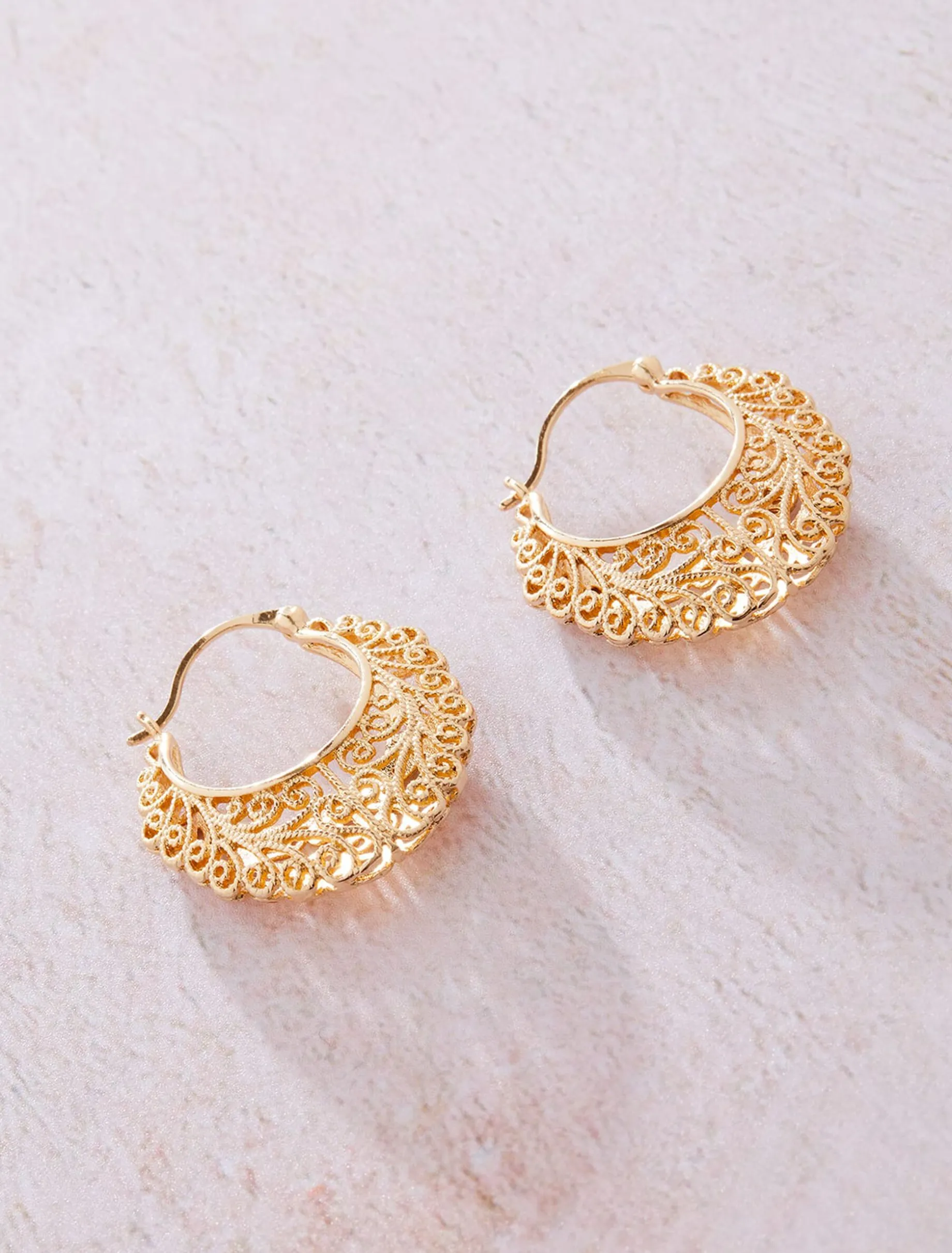 Filagree Hoop Earring