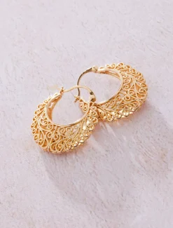 Filagree Hoop Earring