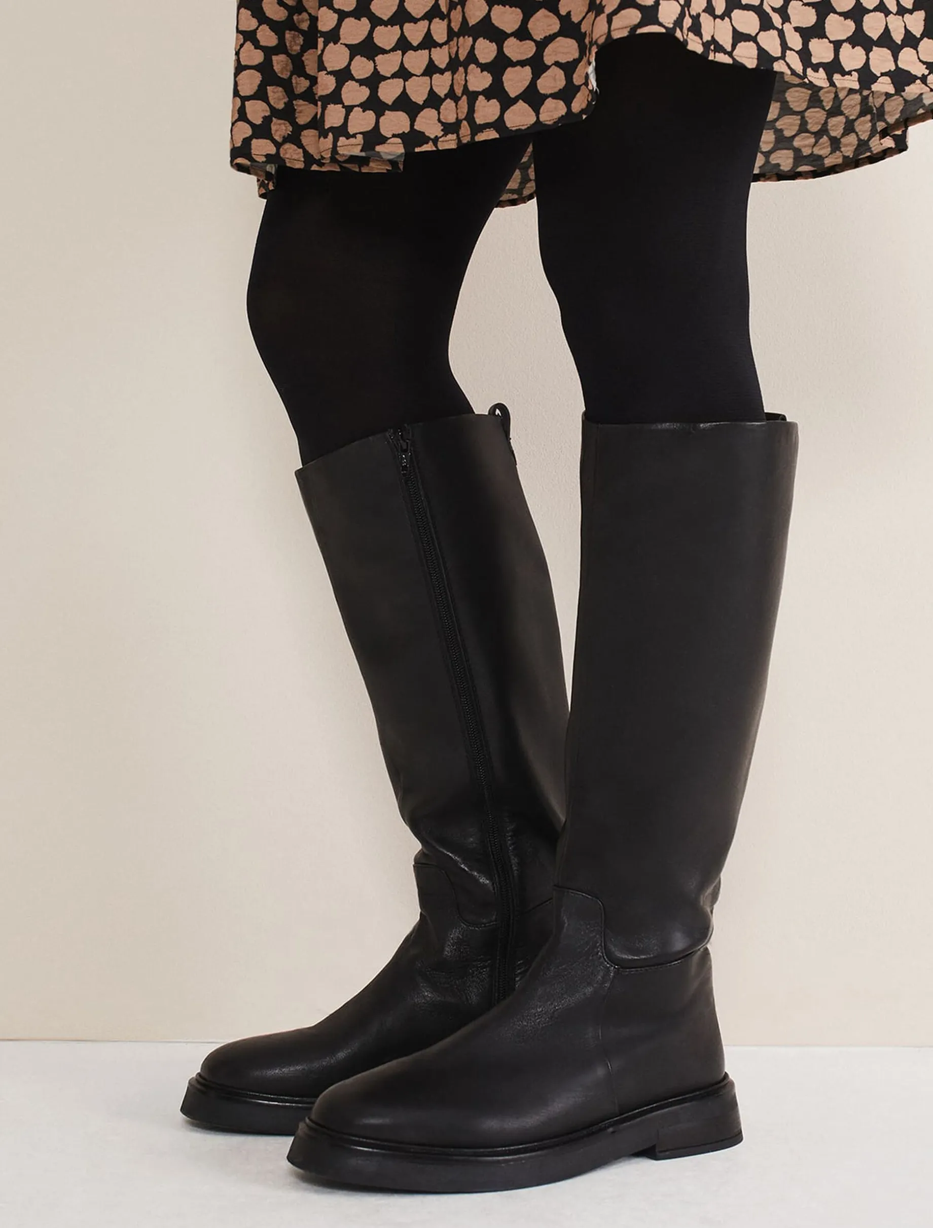 Flat Knee High Boot