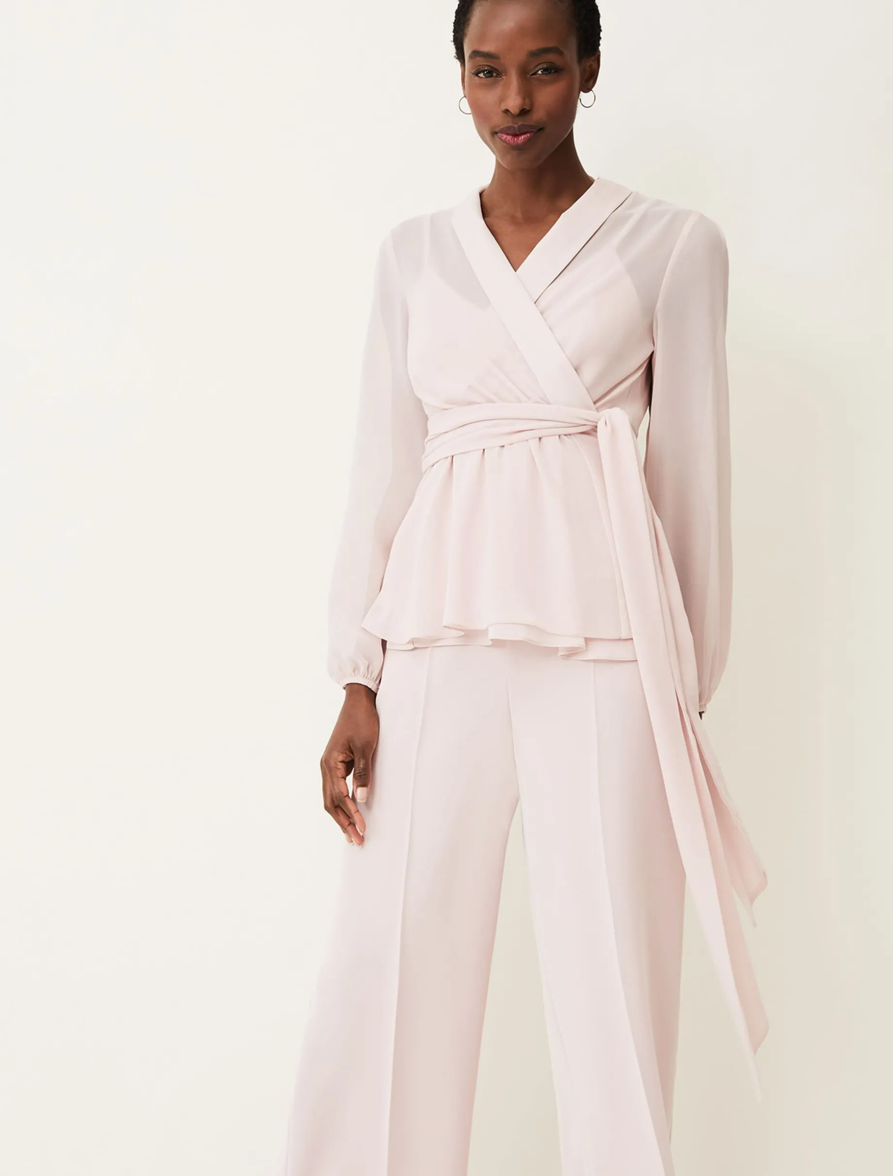 Florentine Semi-Sheer Wrap Top