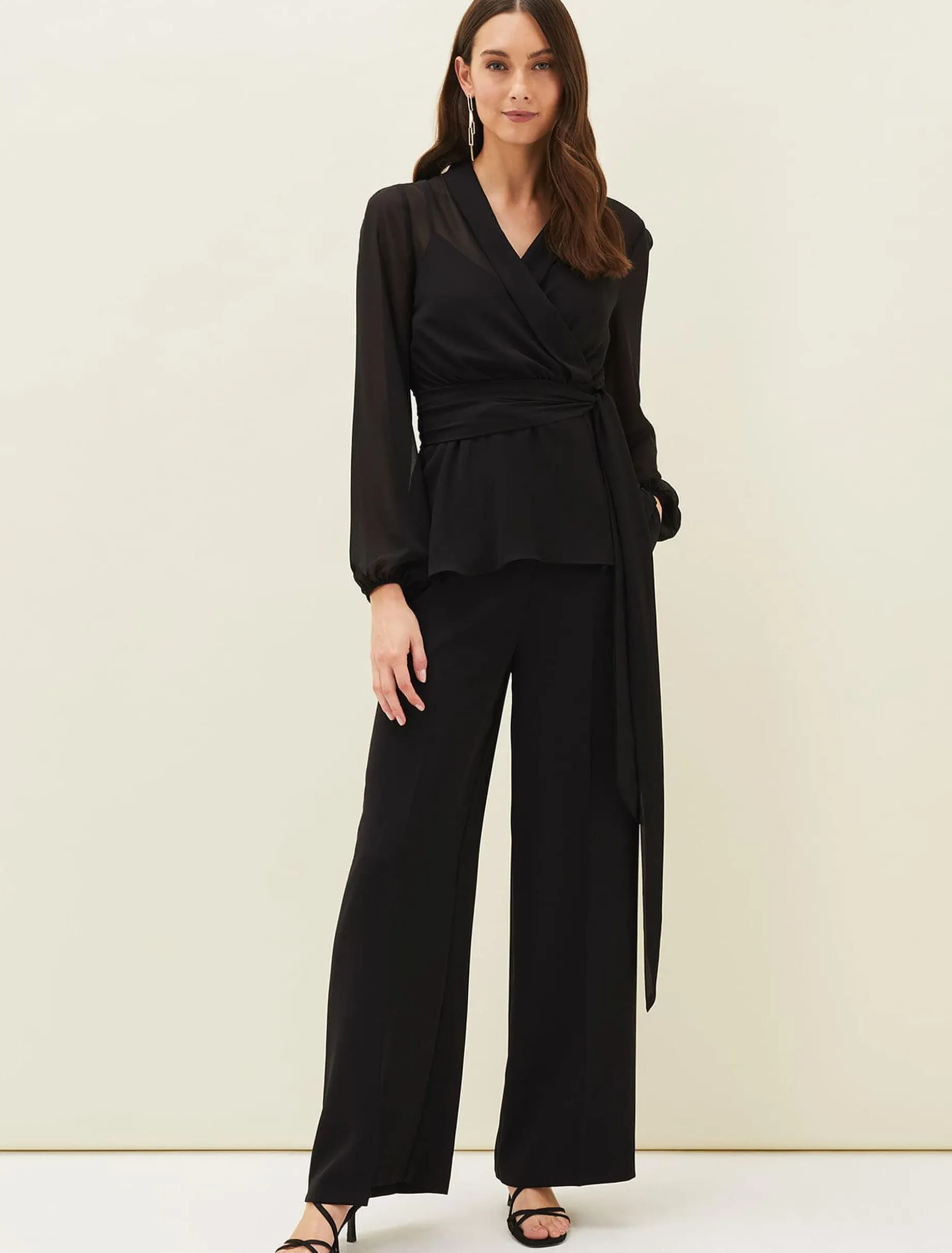 Florentine Semi-Sheer Wrap Top
