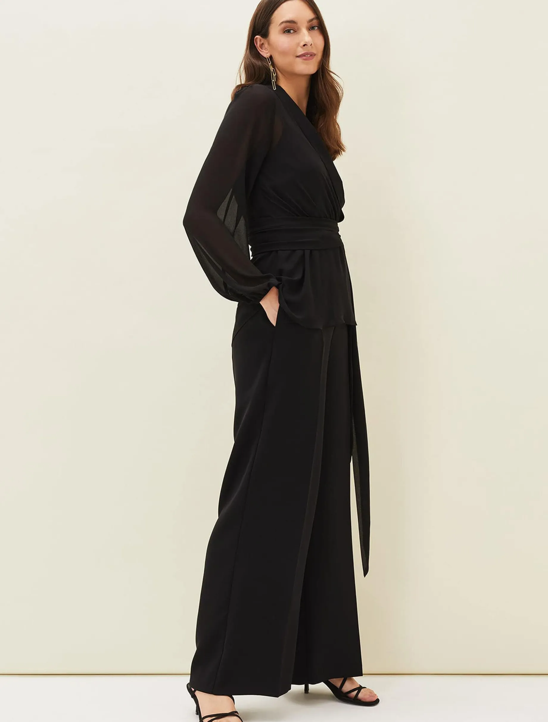 Florentine Semi-Sheer Wrap Top