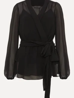 Florentine Semi-Sheer Wrap Top