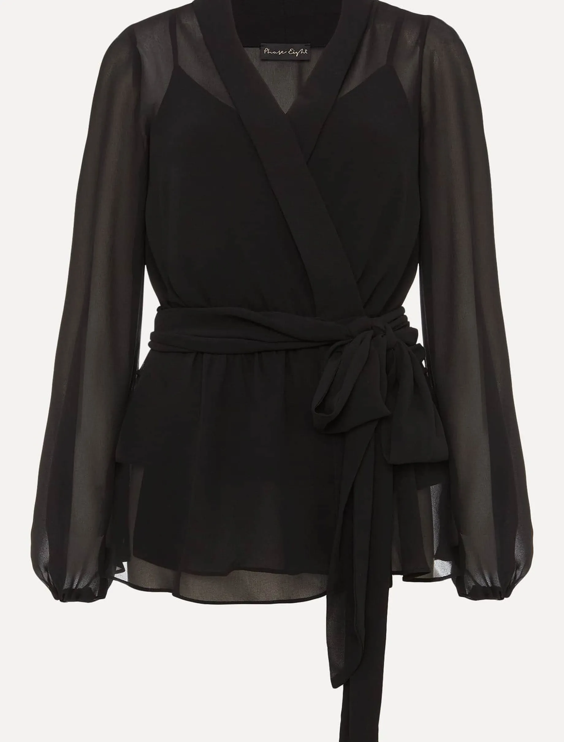 Florentine Semi-Sheer Wrap Top