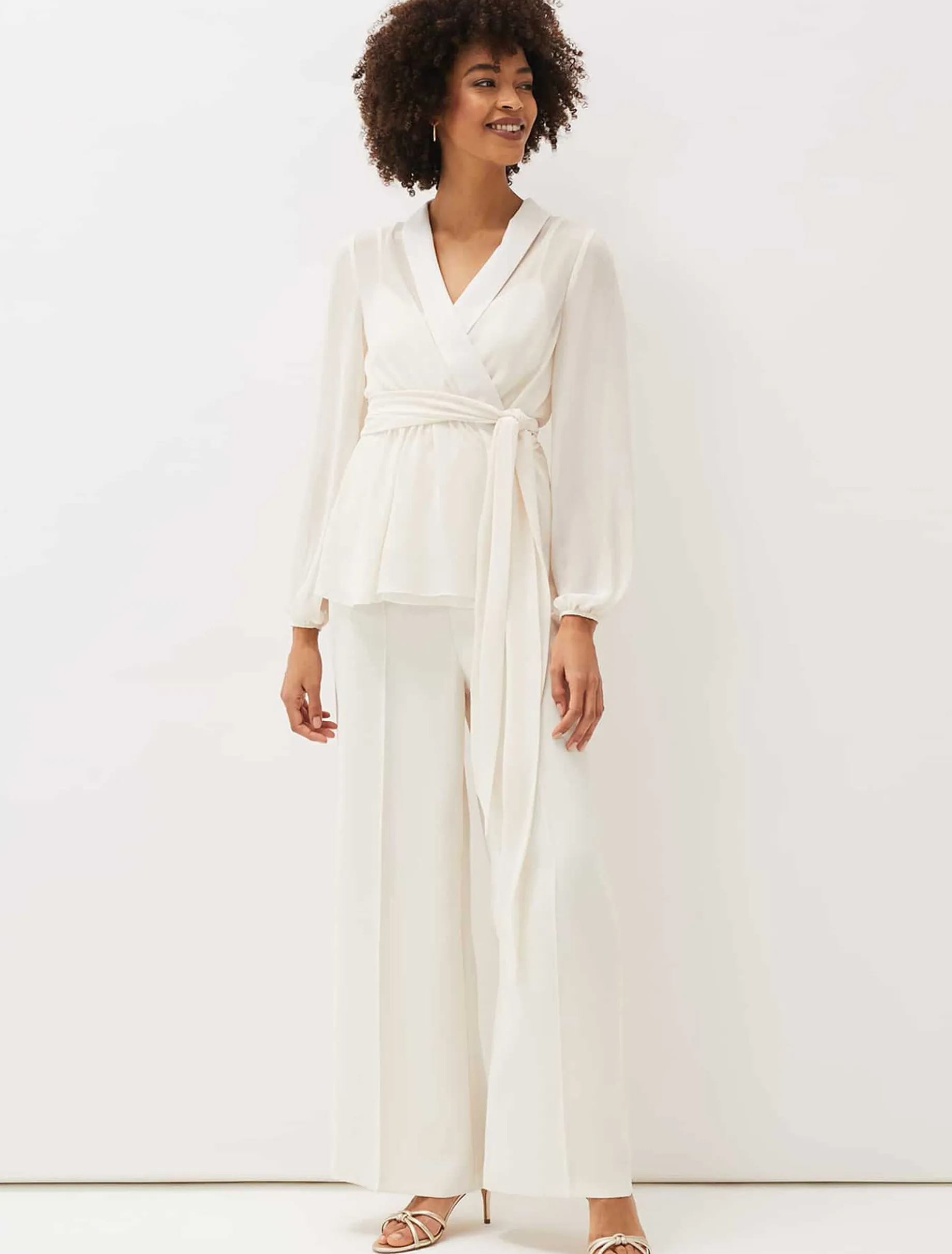 Florentine Semi-Sheer Wrap Top
