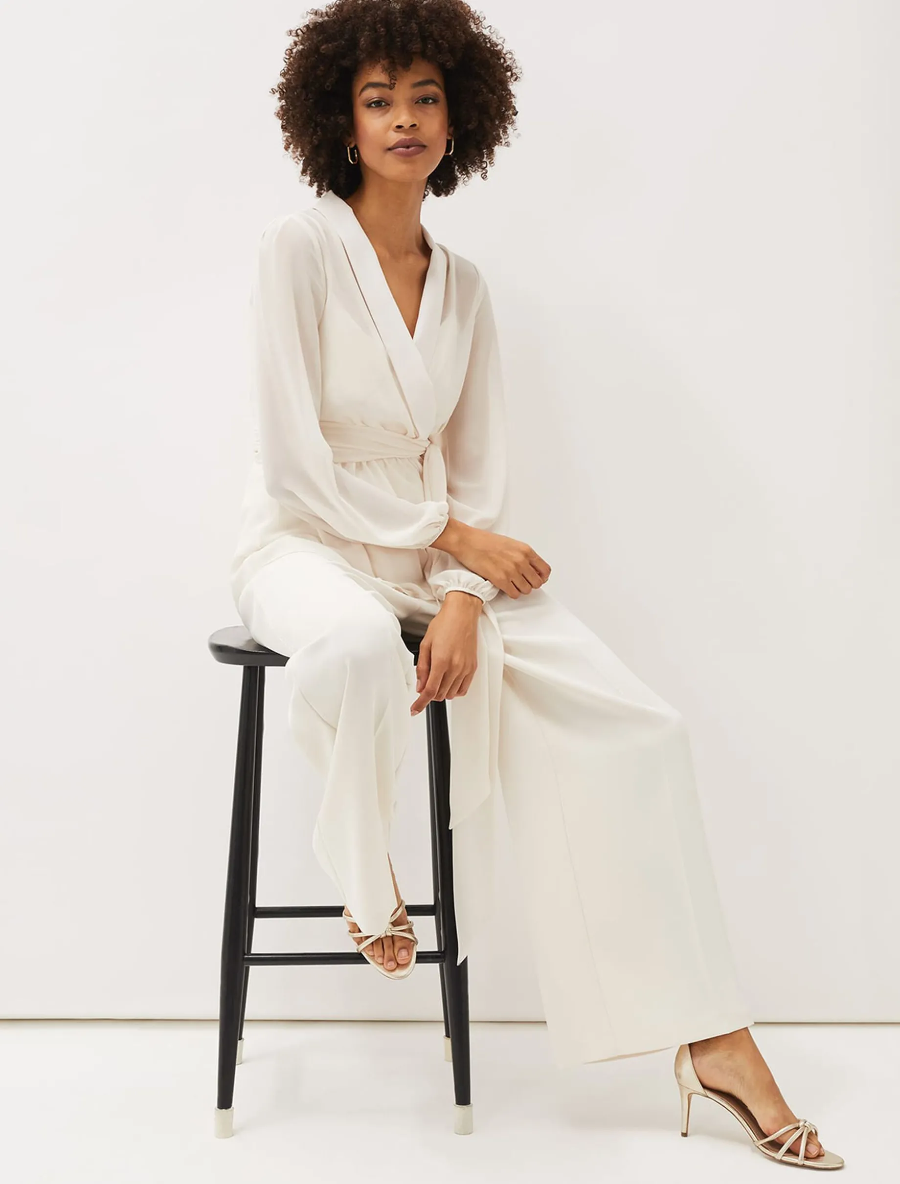 Florentine Semi-Sheer Wrap Top