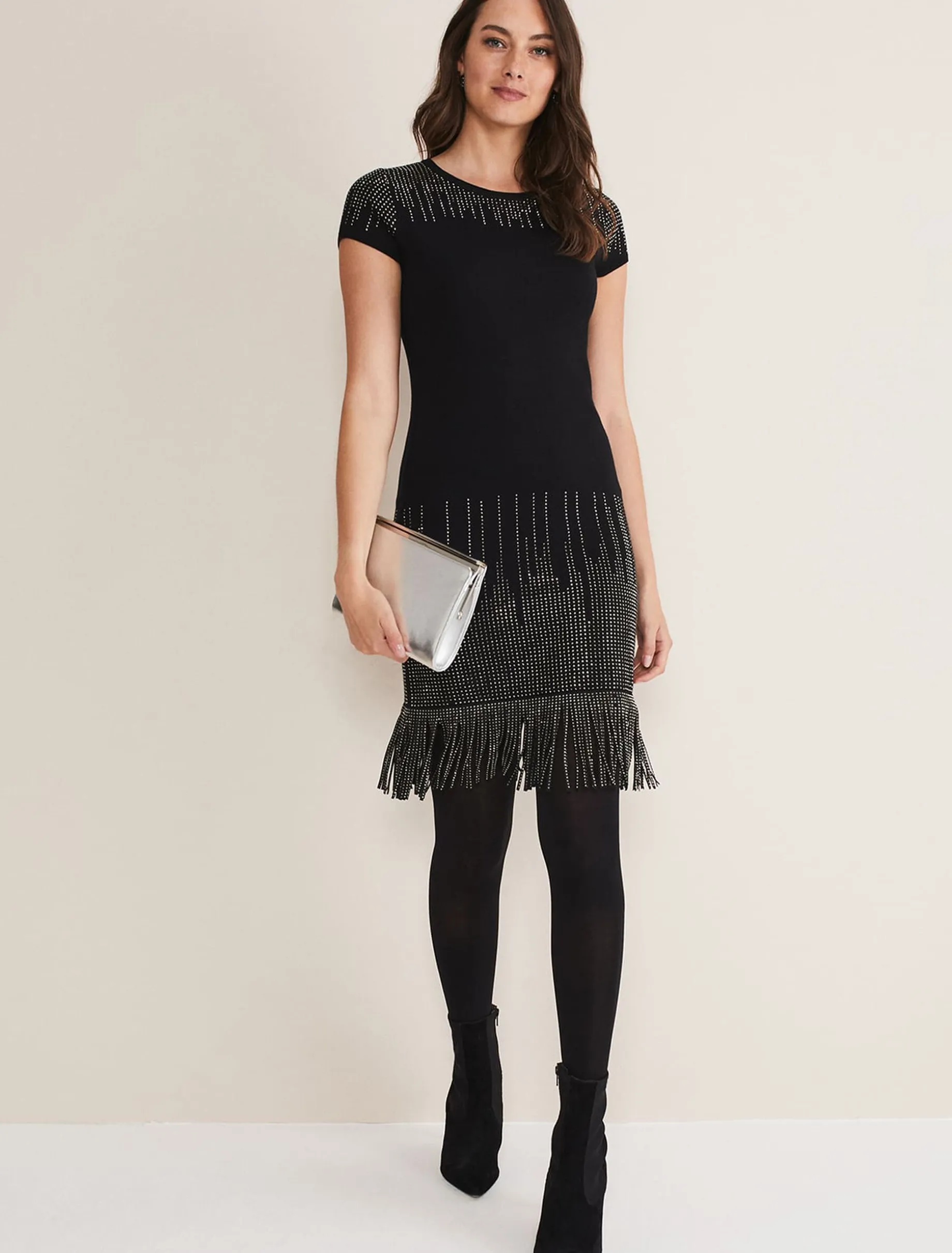 Florie Fringe Knitted Dress