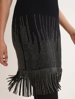 Florie Fringe Knitted Dress