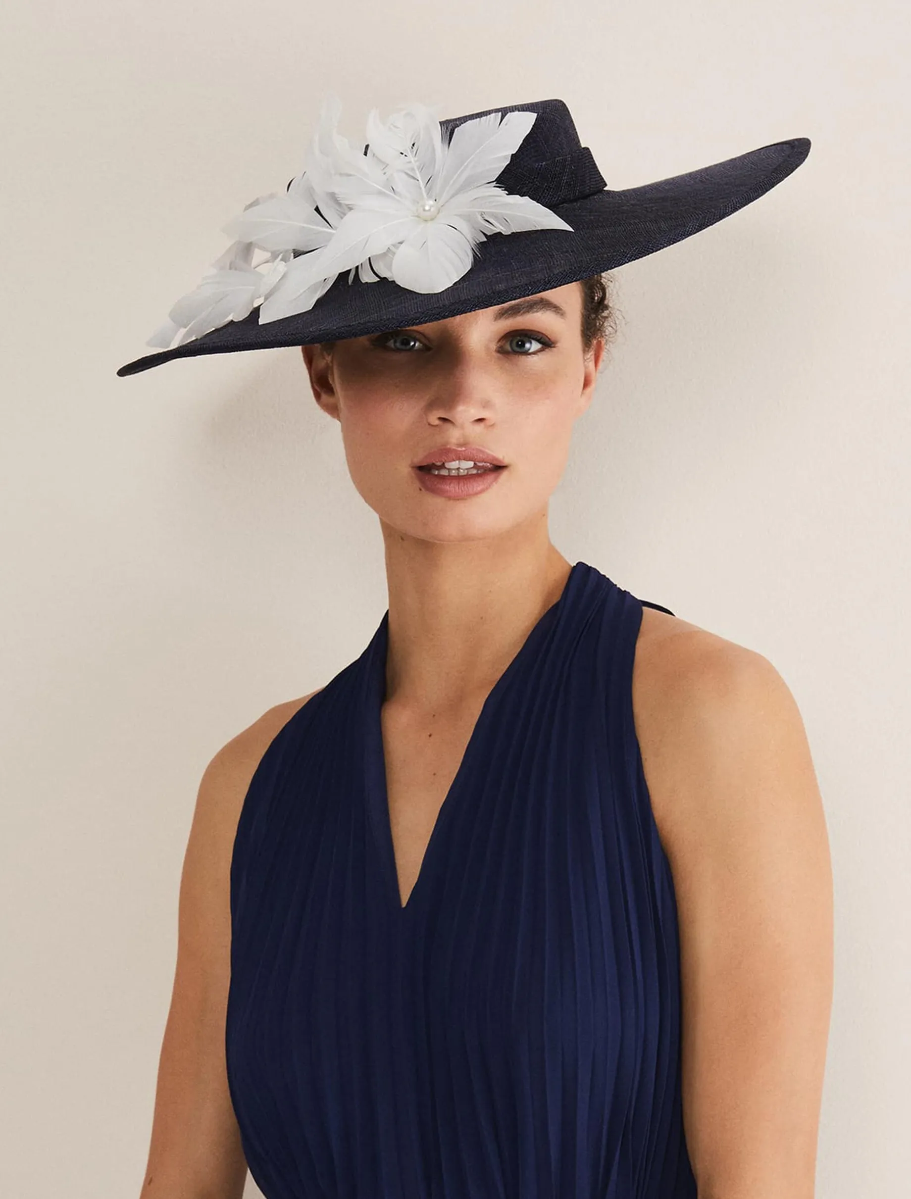 Flower Detail Boater Fascinator