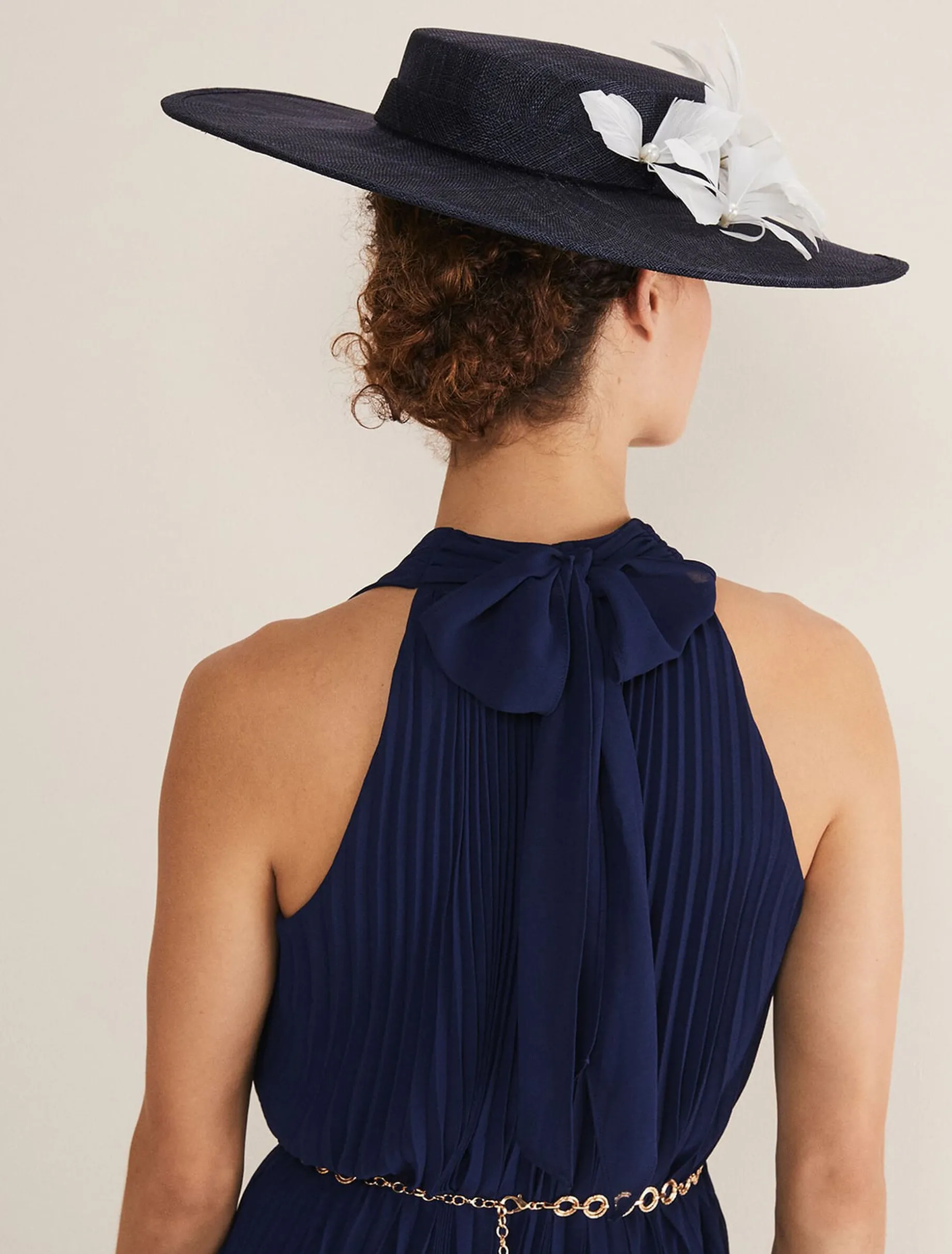 Flower Detail Boater Fascinator