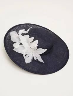 Flower Detail Boater Fascinator