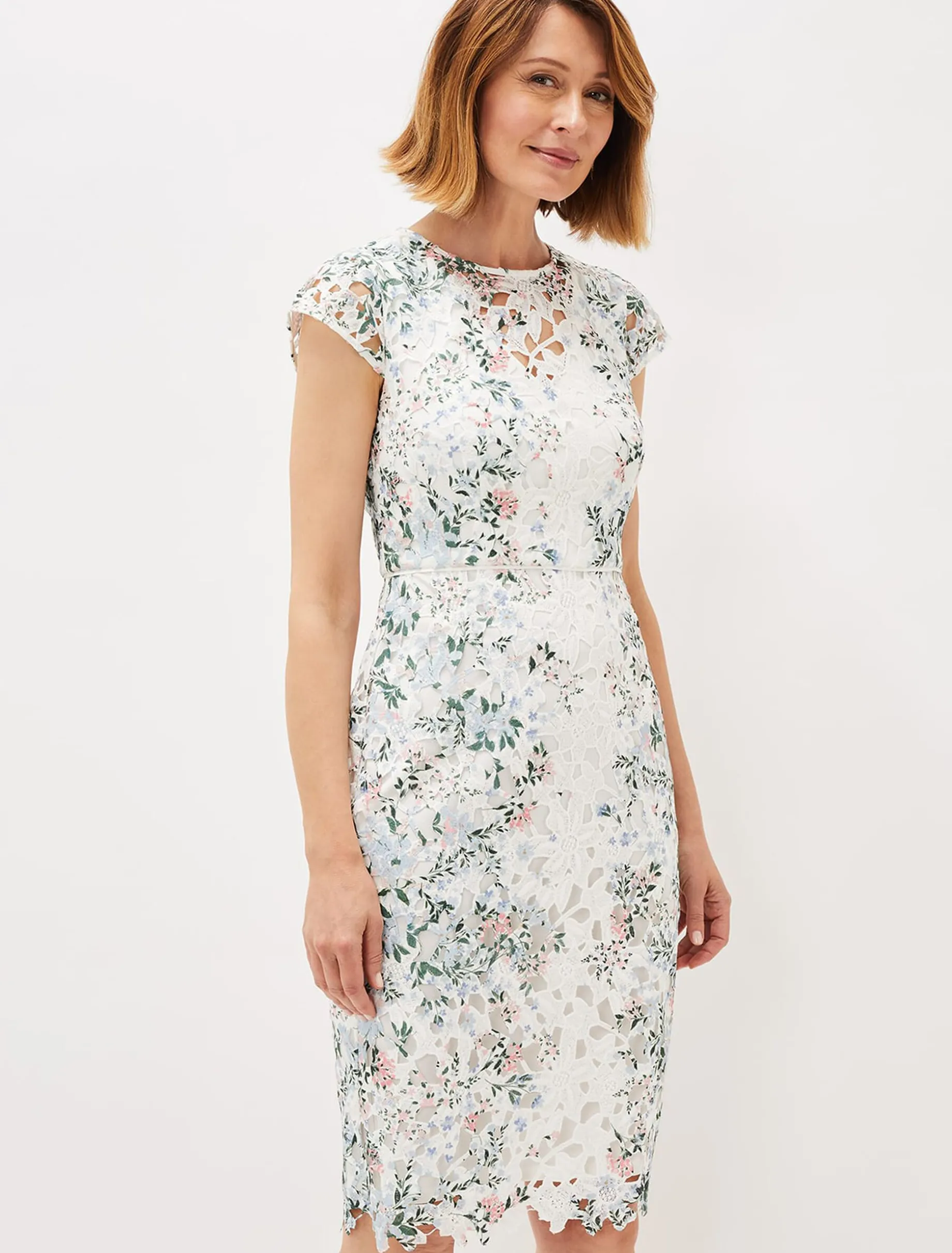 Franky Floral Lace Fitted Dress