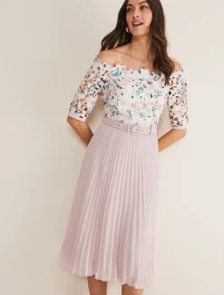 Franky Floral Lace Midi Dress