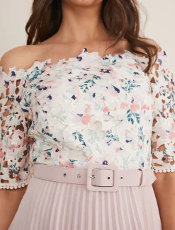 Franky Floral Lace Midi Dress