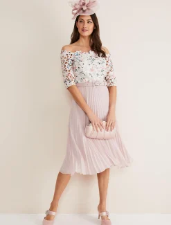 Franky Floral Lace Midi Dress