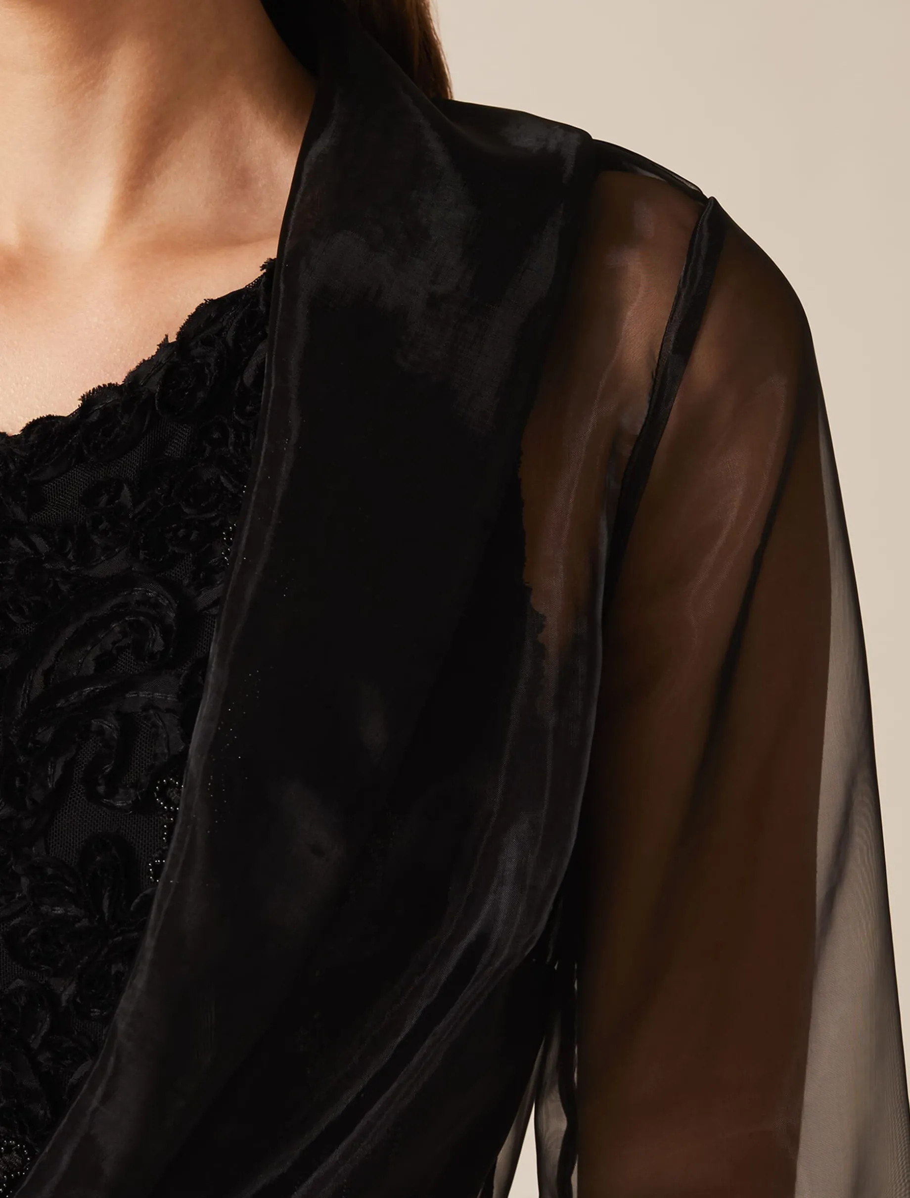 Frieda Sheer Organza Shrug