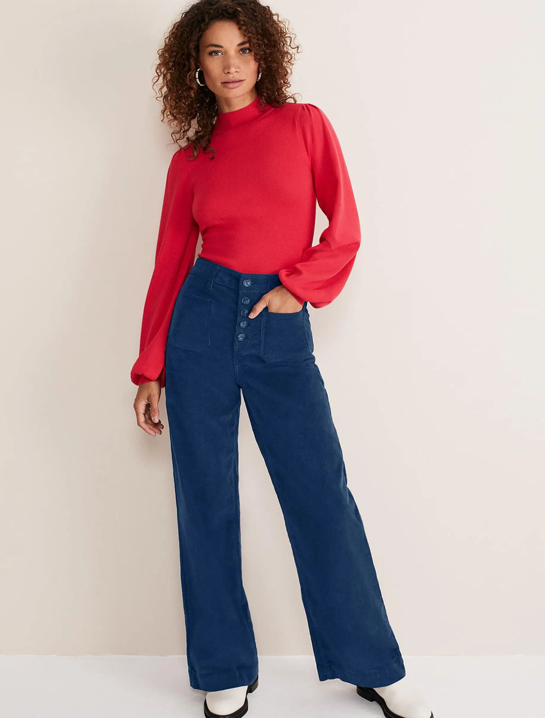 Gemma Balloon Sleeve Fine Knit Jumper
