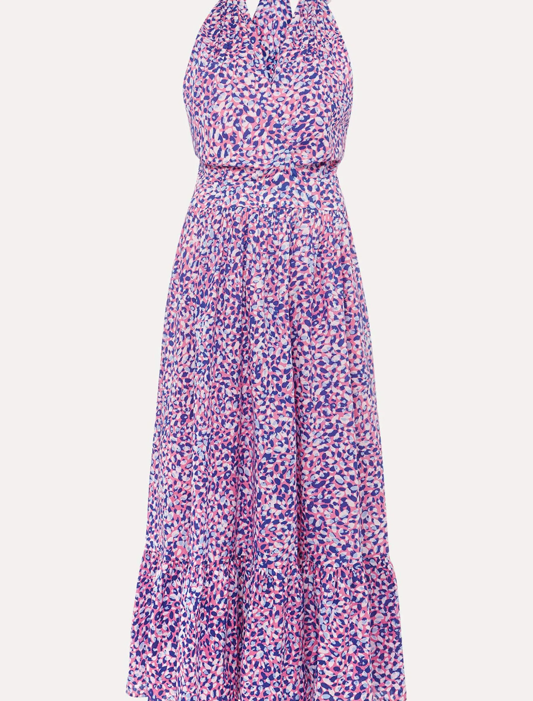 Gemmi Cotton Almond Print Halterneck Dress