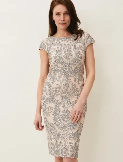 Genevieve Tapework Lace Dress