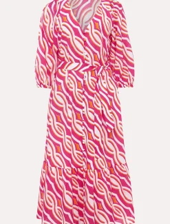 Georgie Cotton Geo Midi Dress