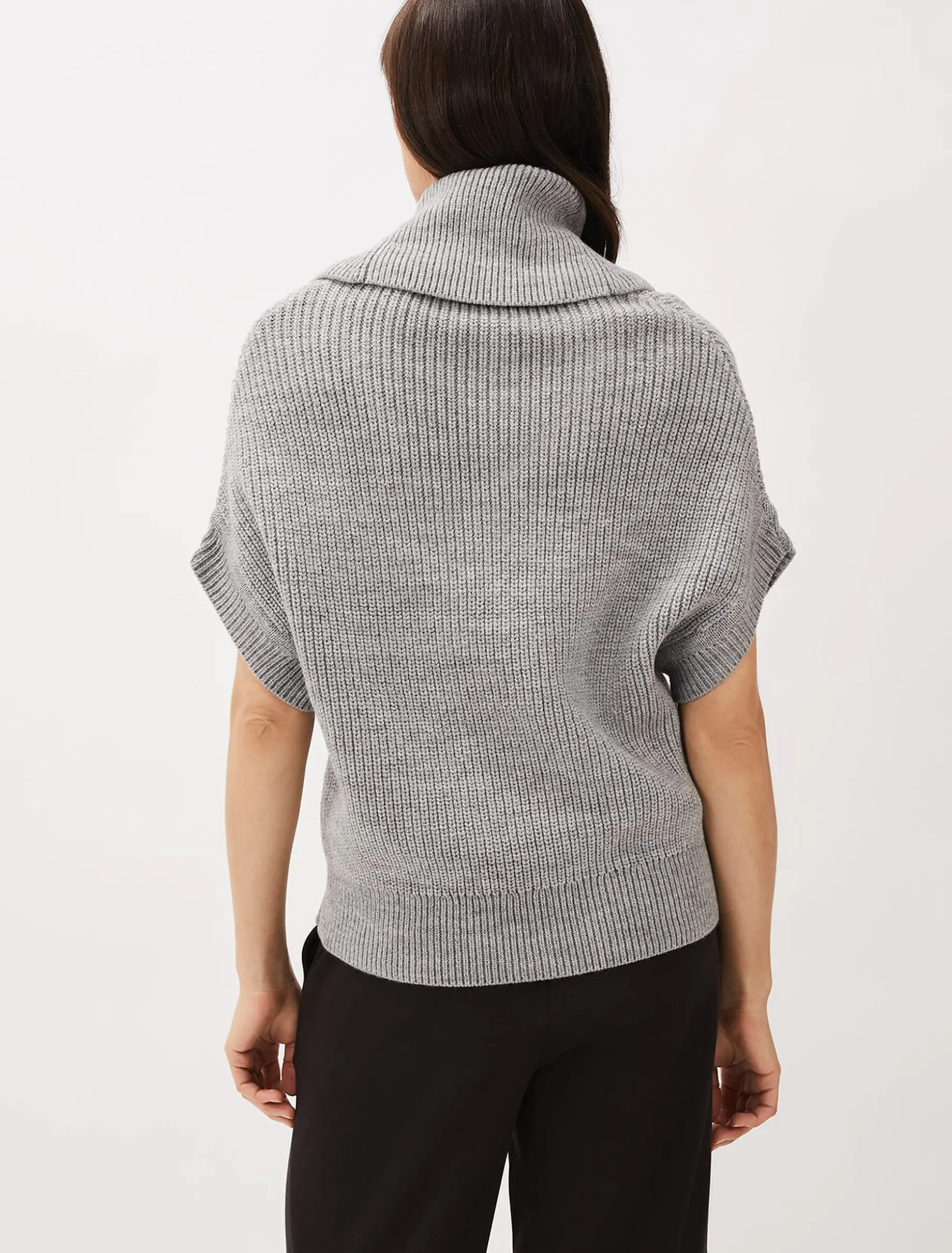Georgina Chunky Short Sleeved Cowl Neck Jumper
