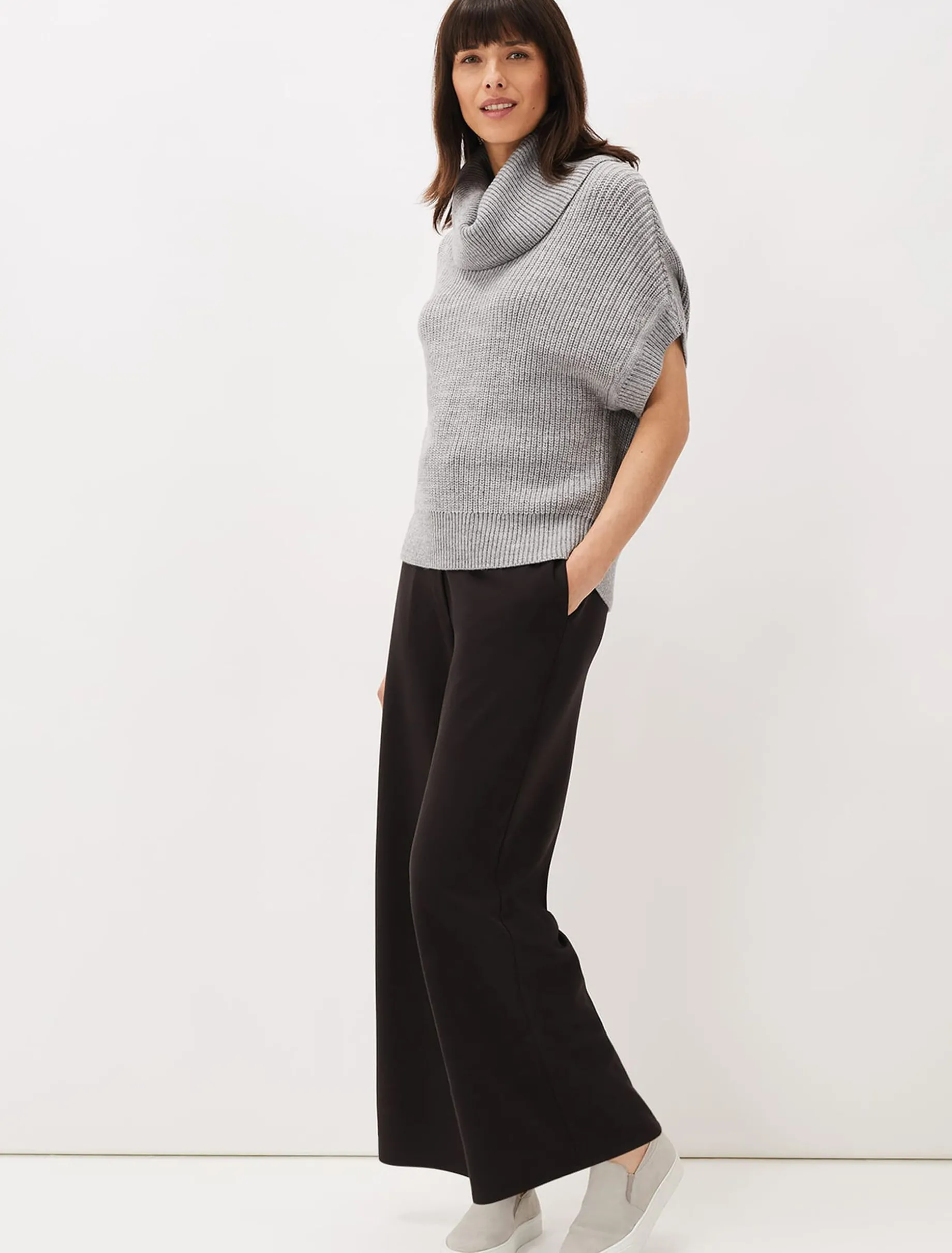 Georgina Chunky Short Sleeved Cowl Neck Jumper