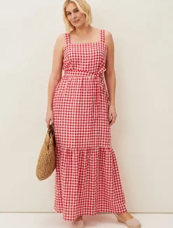 Geri Gingham Maxi Dress