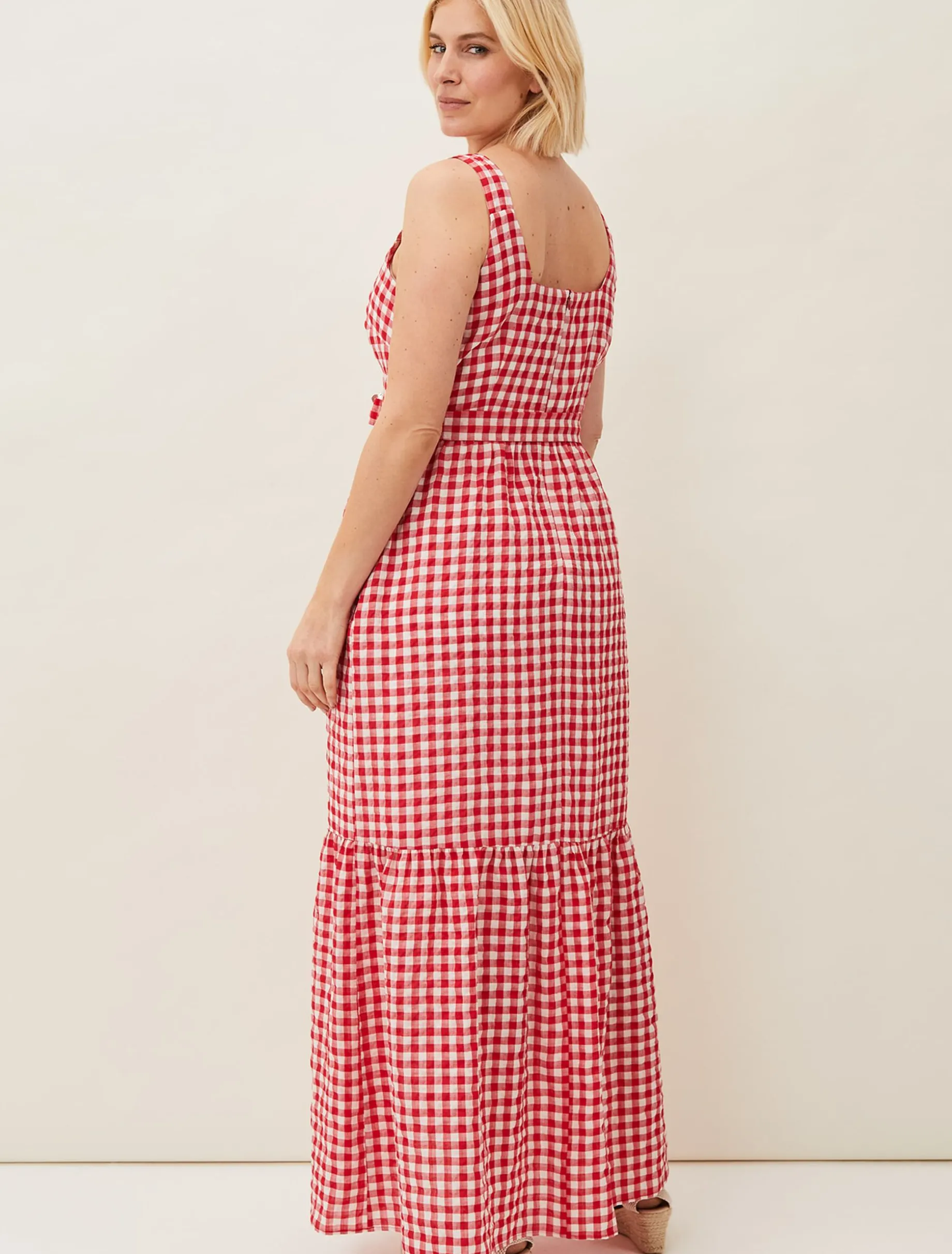 Geri Gingham Maxi Dress