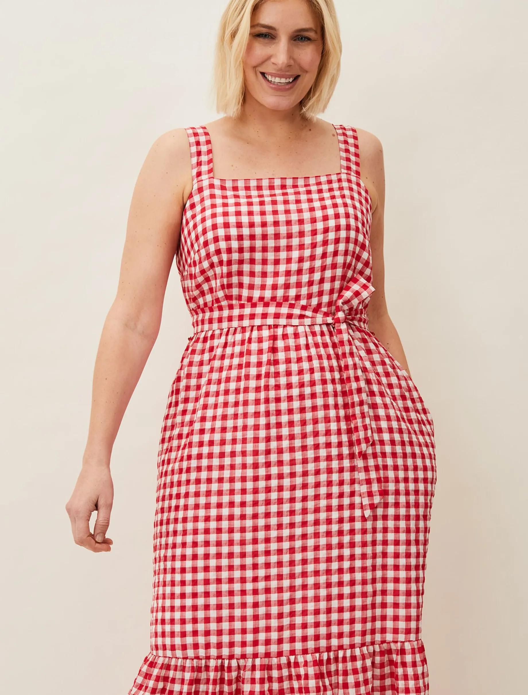 Geri Gingham Maxi Dress