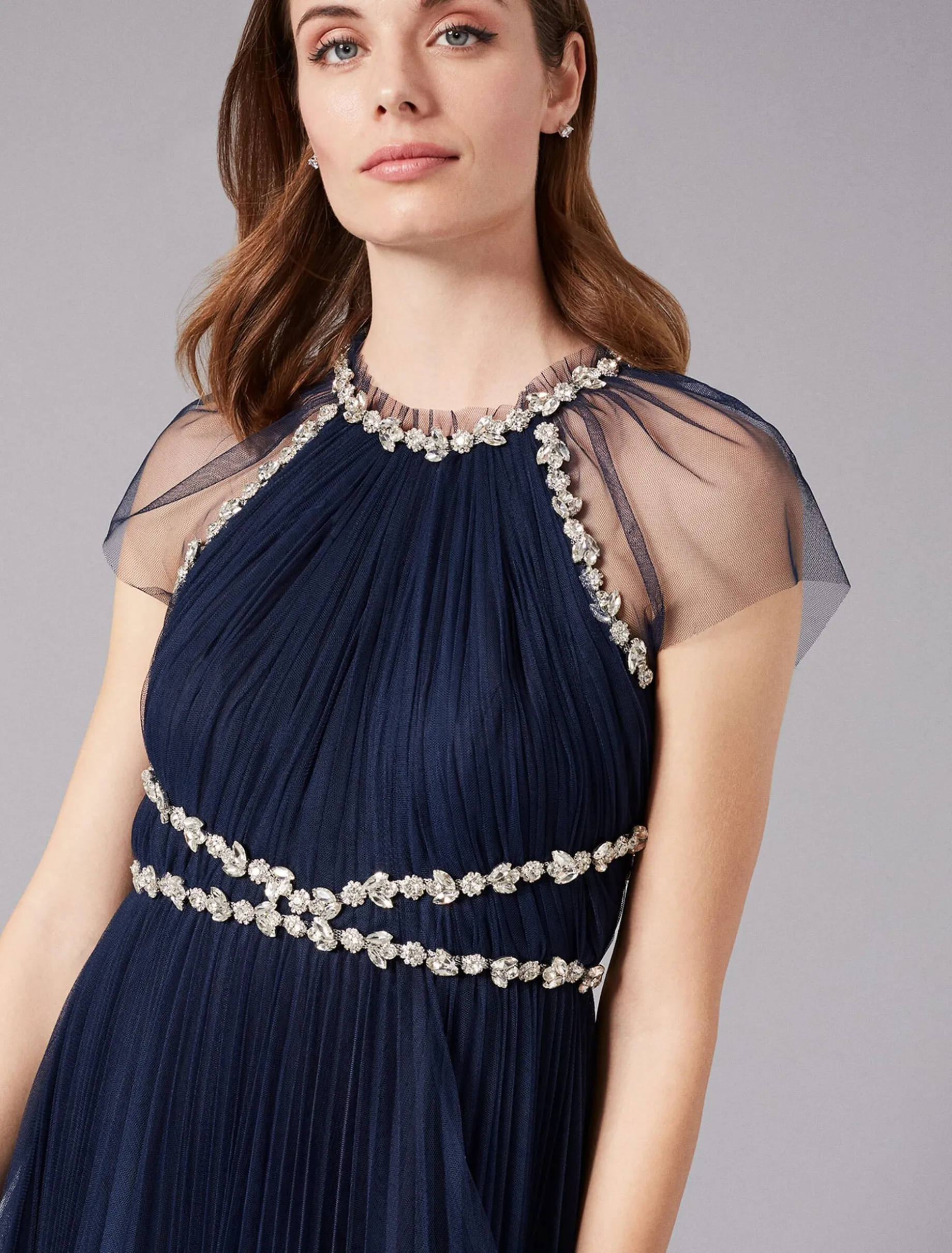 Gerona Pleated Tulle Dress