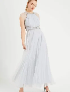 Gerona Pleated Tulle Dress