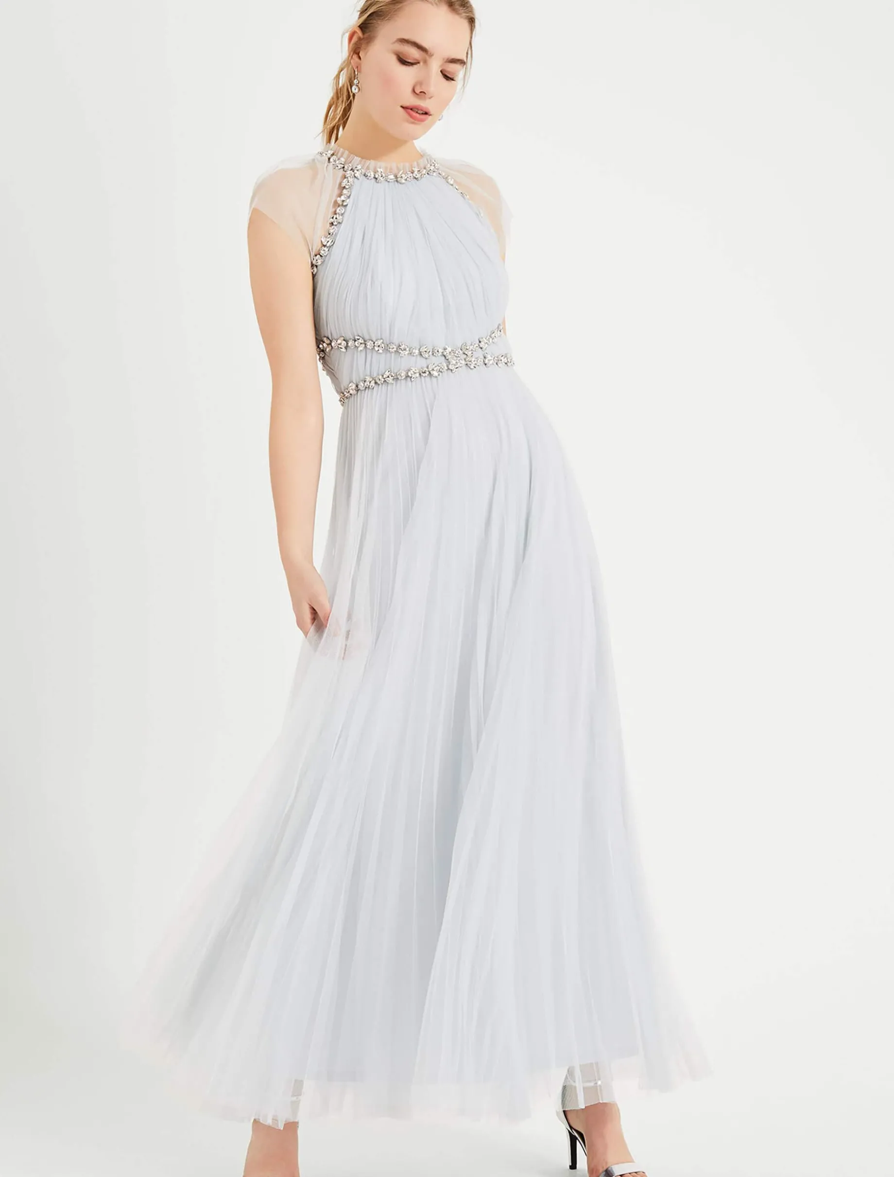 Gerona Pleated Tulle Dress