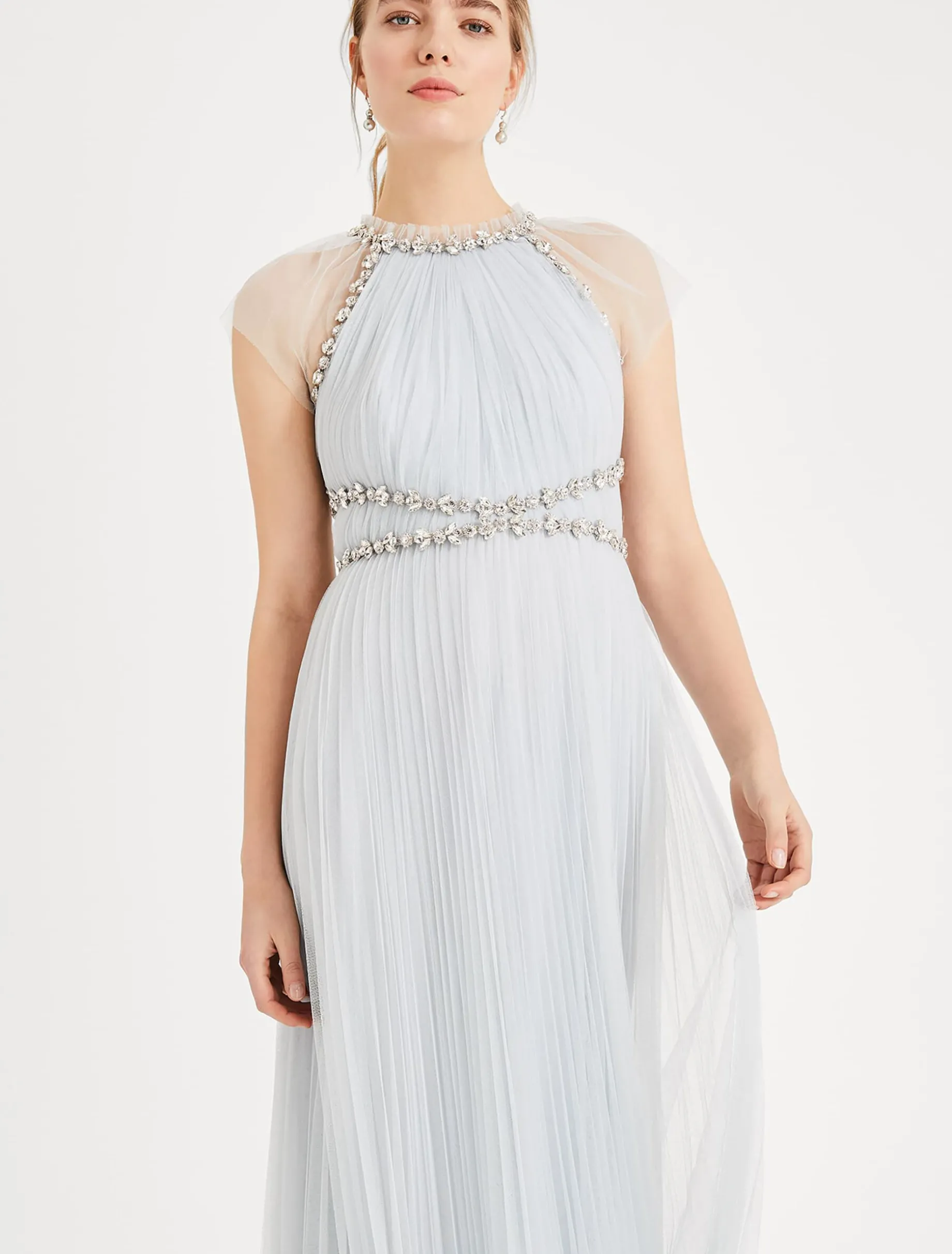 Gerona Pleated Tulle Dress