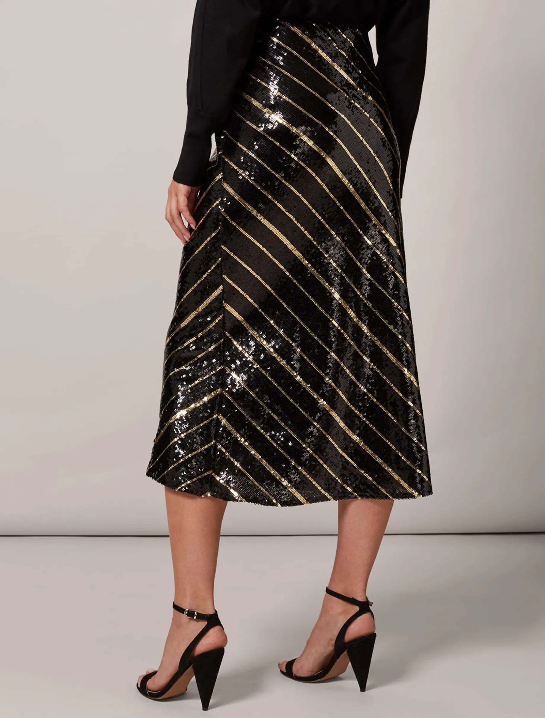 Giana Stripe Sequin Skirt