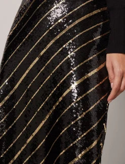 Giana Stripe Sequin Skirt