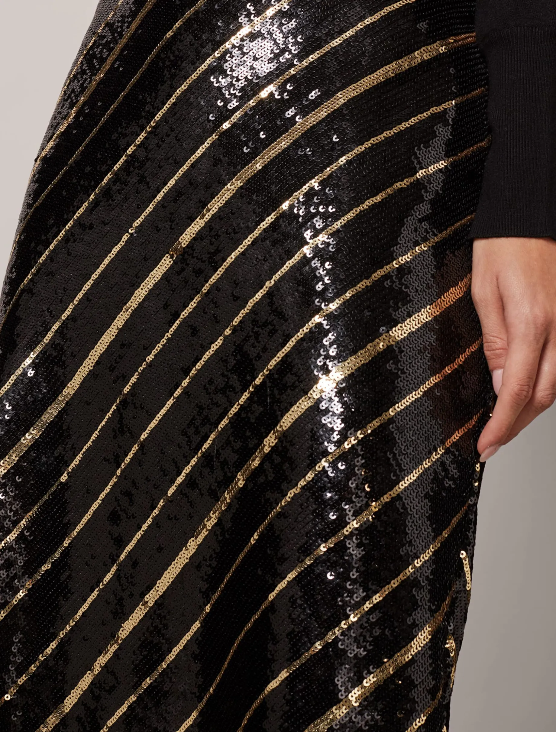 Giana Stripe Sequin Skirt