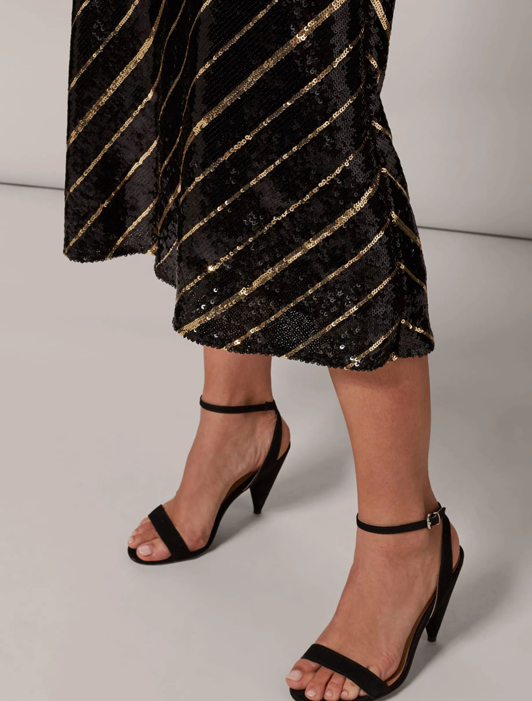Giana Stripe Sequin Skirt