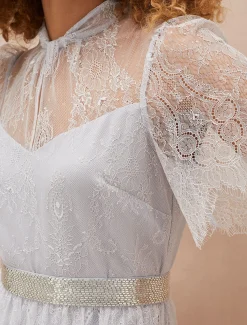 Ginnie Lace Tiered Midi Dress